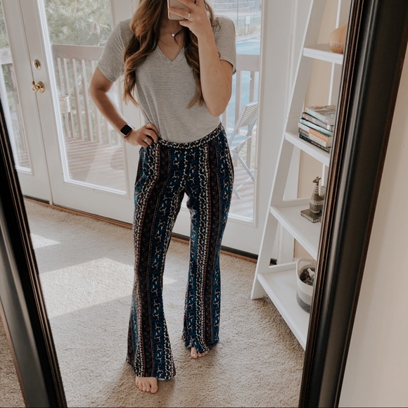 printed bell bottoms